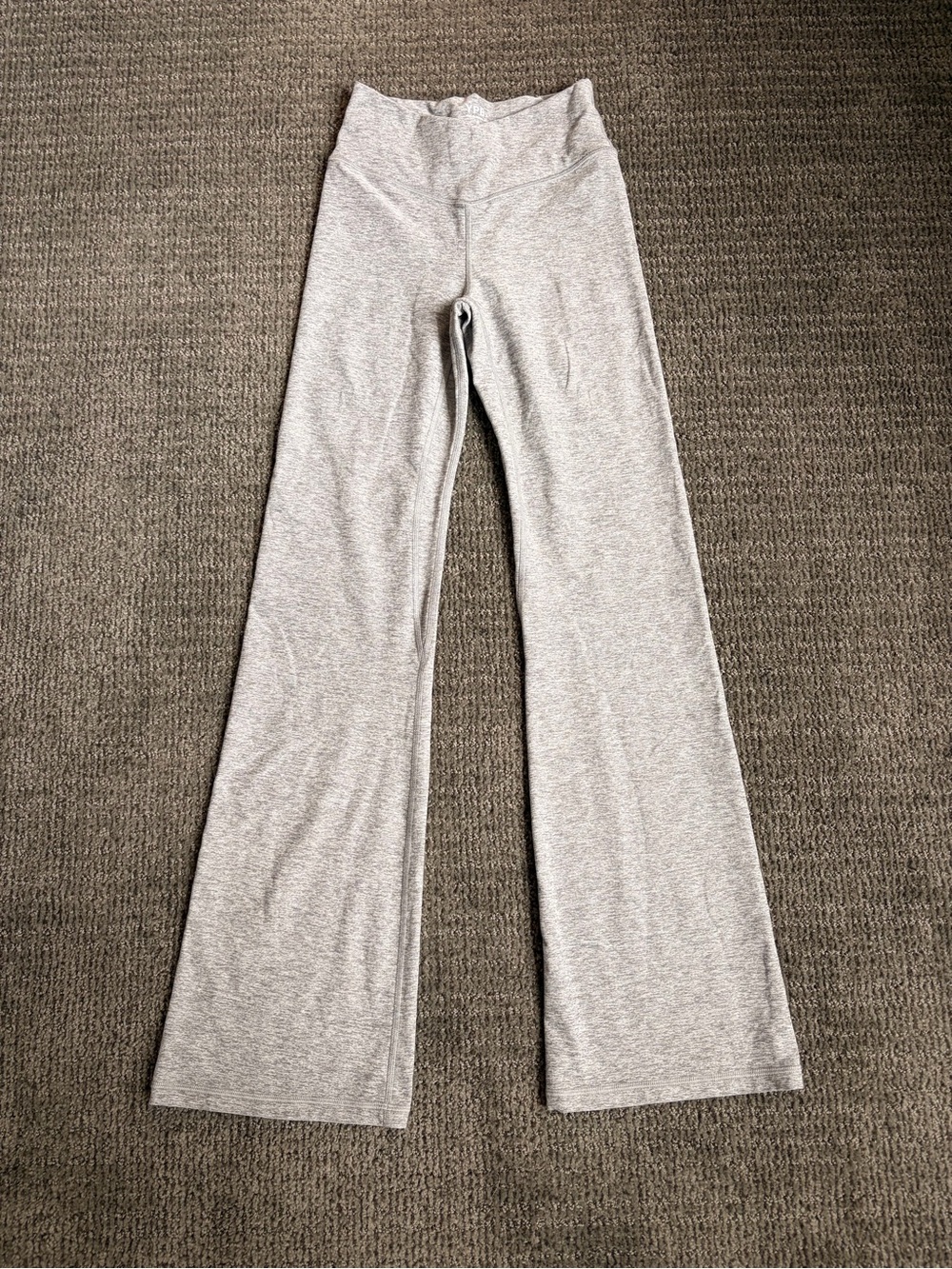 Abercrombie YPB Heather Gray High Waisted Flare Leggings - Size Small